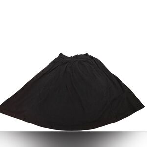 eShakti Black Midi Circle Skirt Elastic Waist Size L/12